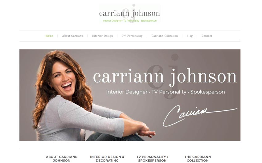 Home Page Website Design for Carriann Johnson by Swanie