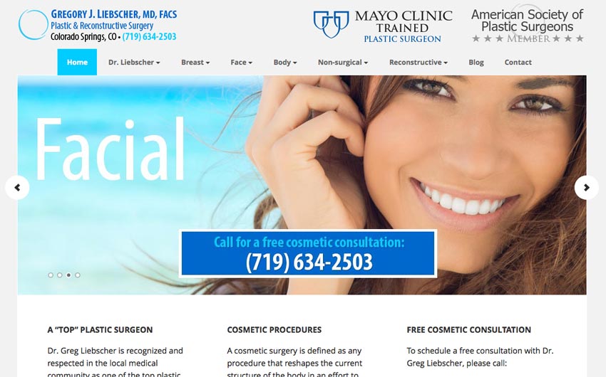 Home Page of Colorado Springs Plastic Surgeon by Swanie