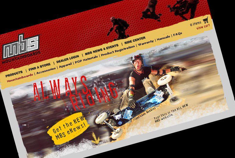 MBS MountainBoards Website Design and eCommerce by Swanie